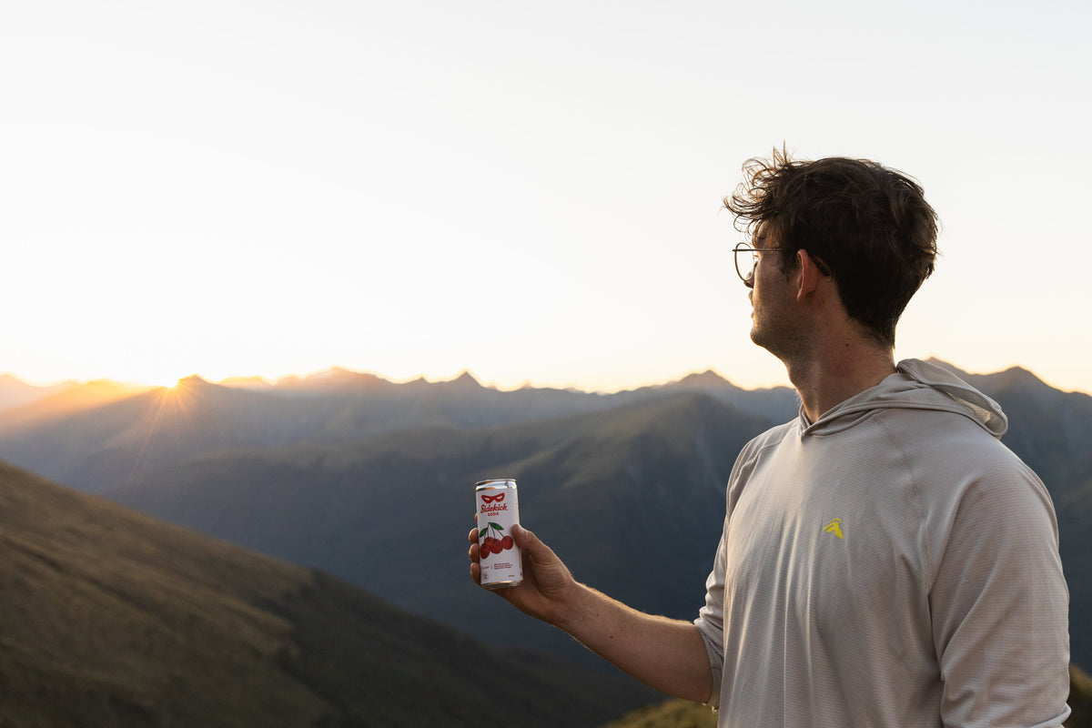 Sidekick Soda on the Brewster Hut track, Southern Alps