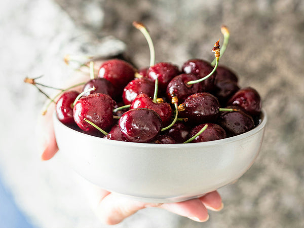 Fresh cherries — fruit cherry soda, not black cherry syrup