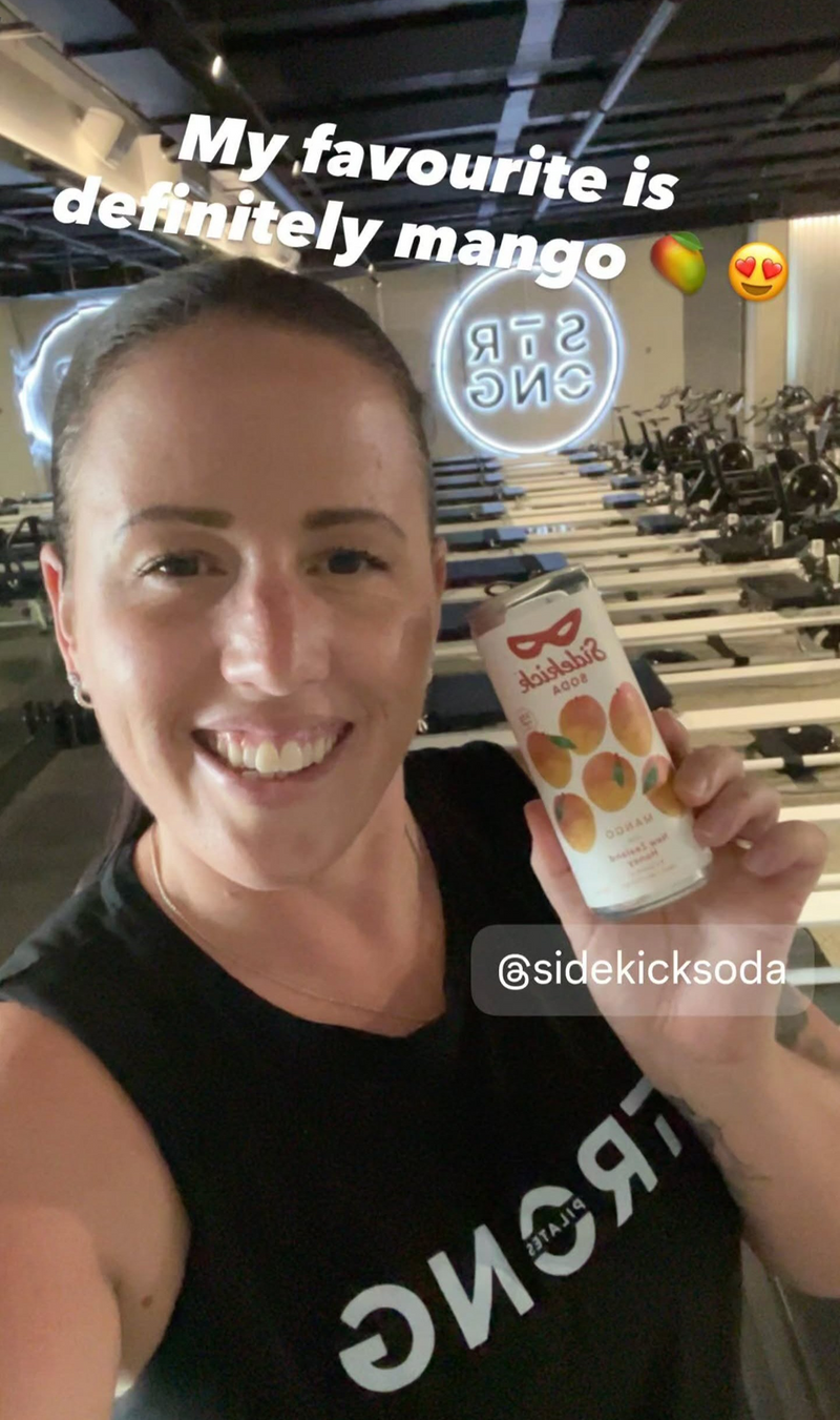 Sidekick Soda mango flavour moment