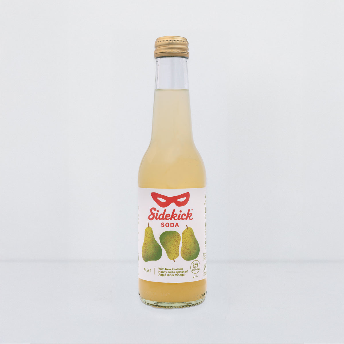 Sidekick Pear Soda Glass Bottles 12-Pack NZ