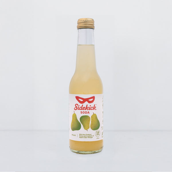 Sidekick Pear Soda Glass Bottles 12-Pack NZ