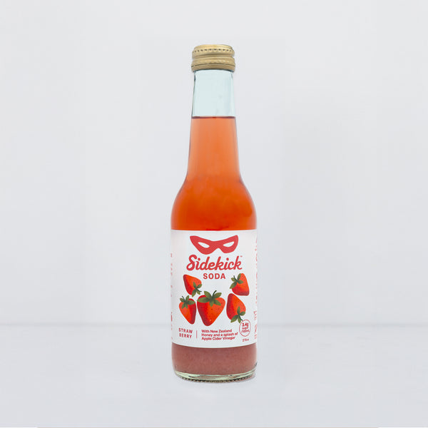 Sidekick Strawberry Soda Glass Bottles 12-Pack NZ